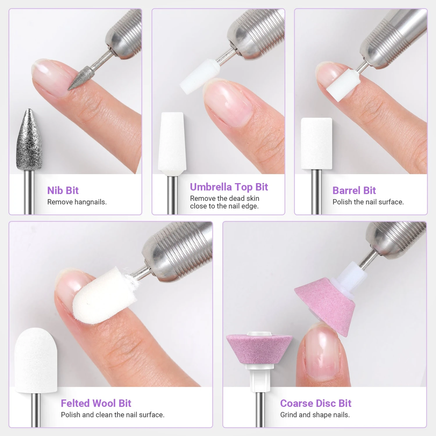 21Pcs Ceramic Diamond Carbide Nail Drill Bits Set 7 21Pcs Ceramic Diamond Carbide Nail Drill Bits Set - Image 5