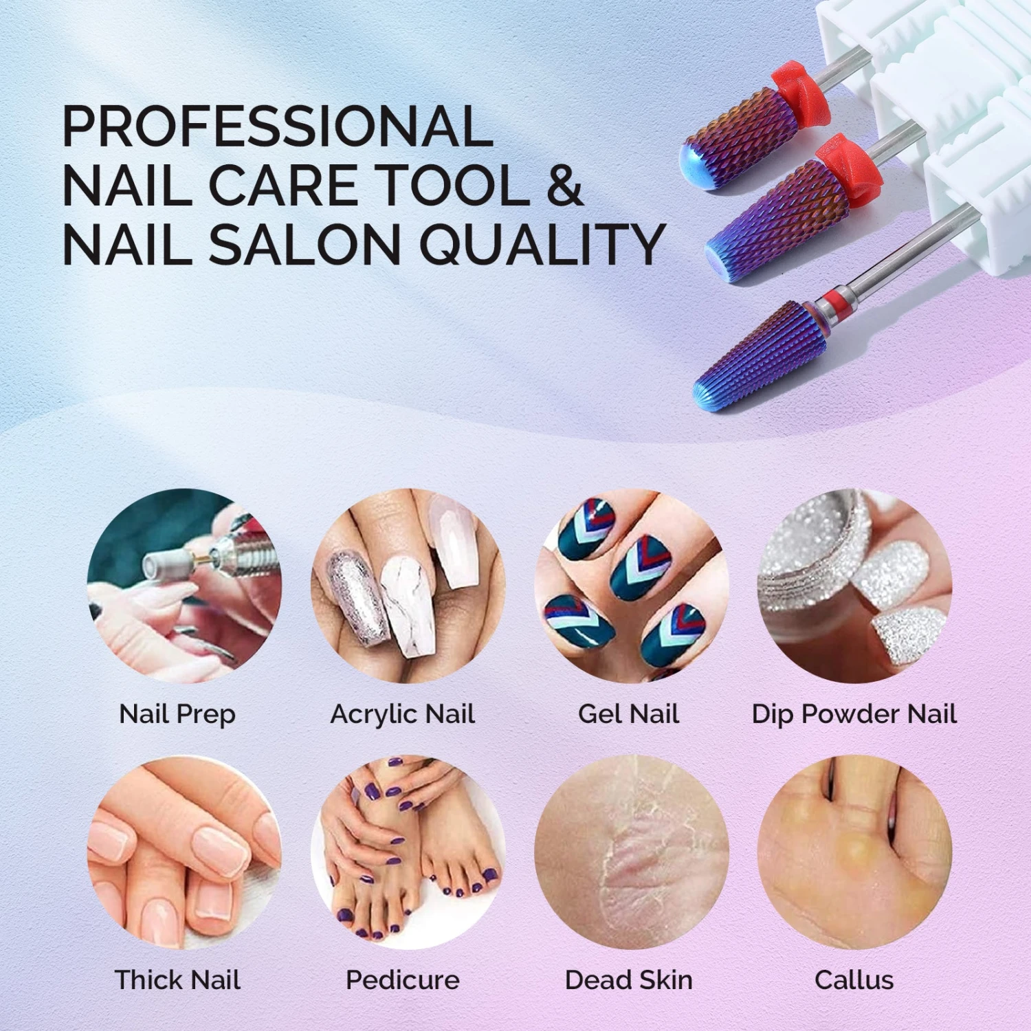 3Pcs Carbide Tungsten Nail Drill Bits Set 8 3Pcs Carbide Tungsten Nail Drill Bits Set - Image 6