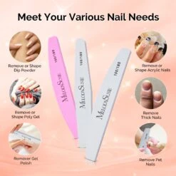 9Pcs Nail Files And Buffers Set - 100/180 Grit 16 9Pcs Nail Files And Buffers Set - 100/180 Grit -Melody Susie 5 ca101a7a 065a 4267 a410 569362663114