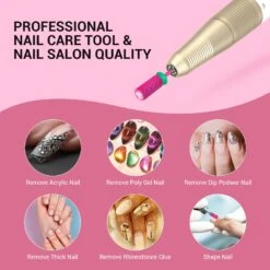 Crystal Top Pink Heart Shape Tungsten Carbide Nail Drill Bit -Melody Susie 5 d2df08b5 800c 405a a8d4 cb2b031588df