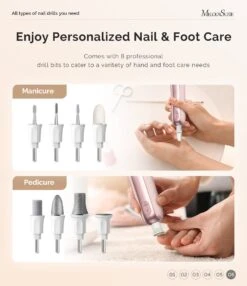 PC760G Manicure & Pedicure Nail Drill Kit 4600 RPM - Pink -Melody Susie 6 566b9247 2354 4b51 a175 e365a92f17bf