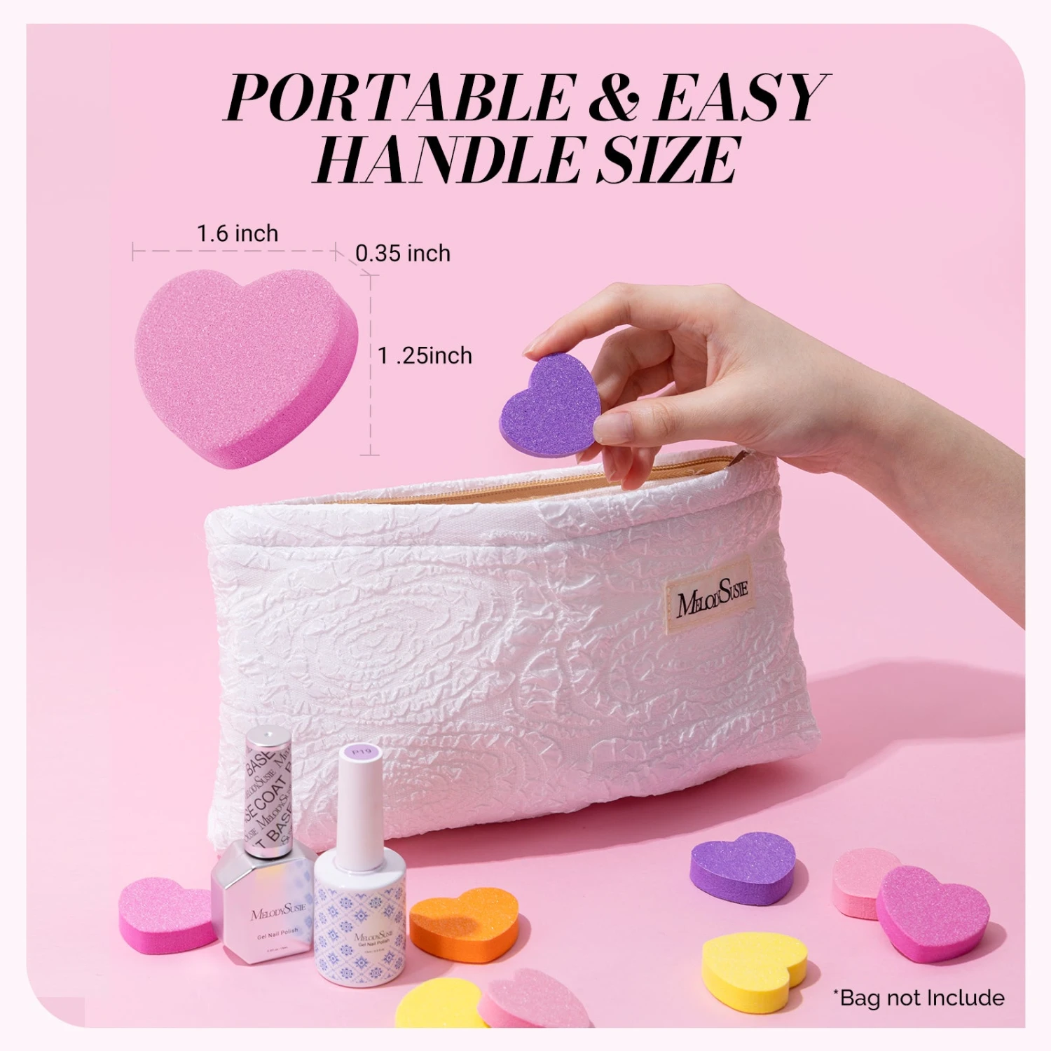 50Pcs Heart Shape Mini Nail Buffer Block 100/180 Grit 9 50Pcs Heart Shape Mini Nail Buffer Block 100/180 Grit - Image 7