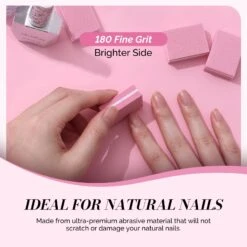 50Pcs Mini Nail Buffer Block 100/180 Grit - Pink 17 50Pcs Mini Nail Buffer Block 100/180 Grit - Pink -Melody Susie 6 6a8ef713 8707 4072 a88f ce5ad6d9fb59