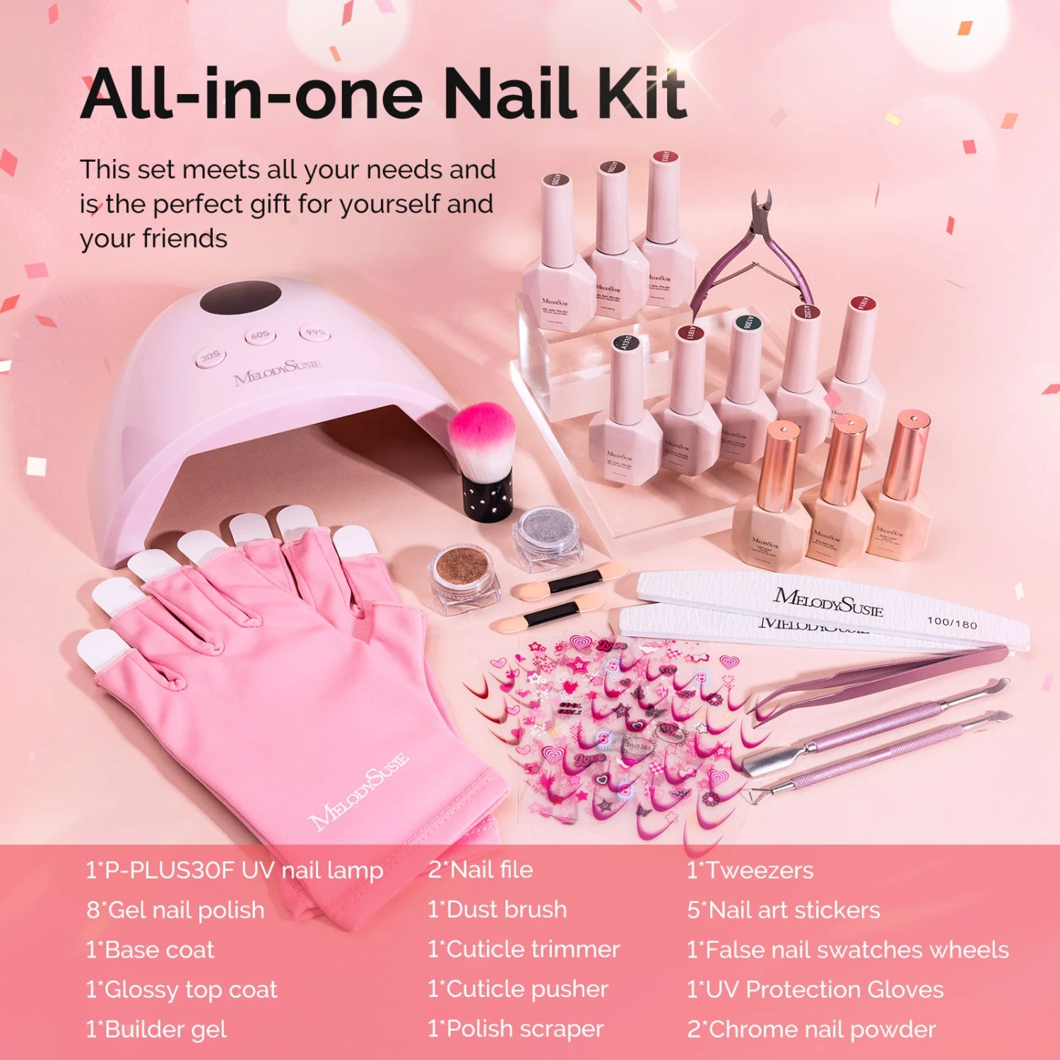 Gel Nail Polish Kit With UV Light P-PLUS30F 9 Gel Nail Polish Kit With UV Light P-PLUS30F - Image 7