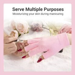 Moisturizing UV Shield Manicure Gloves - Size S (L*W: 6.7in*3.8in) -Melody Susie 715ZfF2 UeL