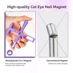 5 In 1 Multifunctional Cat Eye Gel Nail Polish Magnet - Purple -Melody Susie 7181vvrNJgL. SL1500