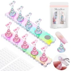 2 Sets Acrylic Magnetic Nail Stand