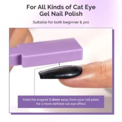 5 In 1 Multifunctional Cat Eye Gel Nail Polish Magnet - Purple -Melody Susie 71Sgnbz5wUL. SL1500