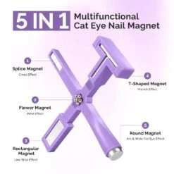 5 In 1 Multifunctional Cat Eye Gel Nail Polish Magnet - Purple -Melody Susie 71sJCOpMaML. SL1500