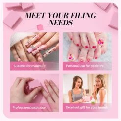 50Pcs Mini Nail Buffer Block 100/180 Grit - Pink 19 50Pcs Mini Nail Buffer Block 100/180 Grit - Pink -Melody Susie 7 1d787a56 5833 42a6 b23a 09f27770568c