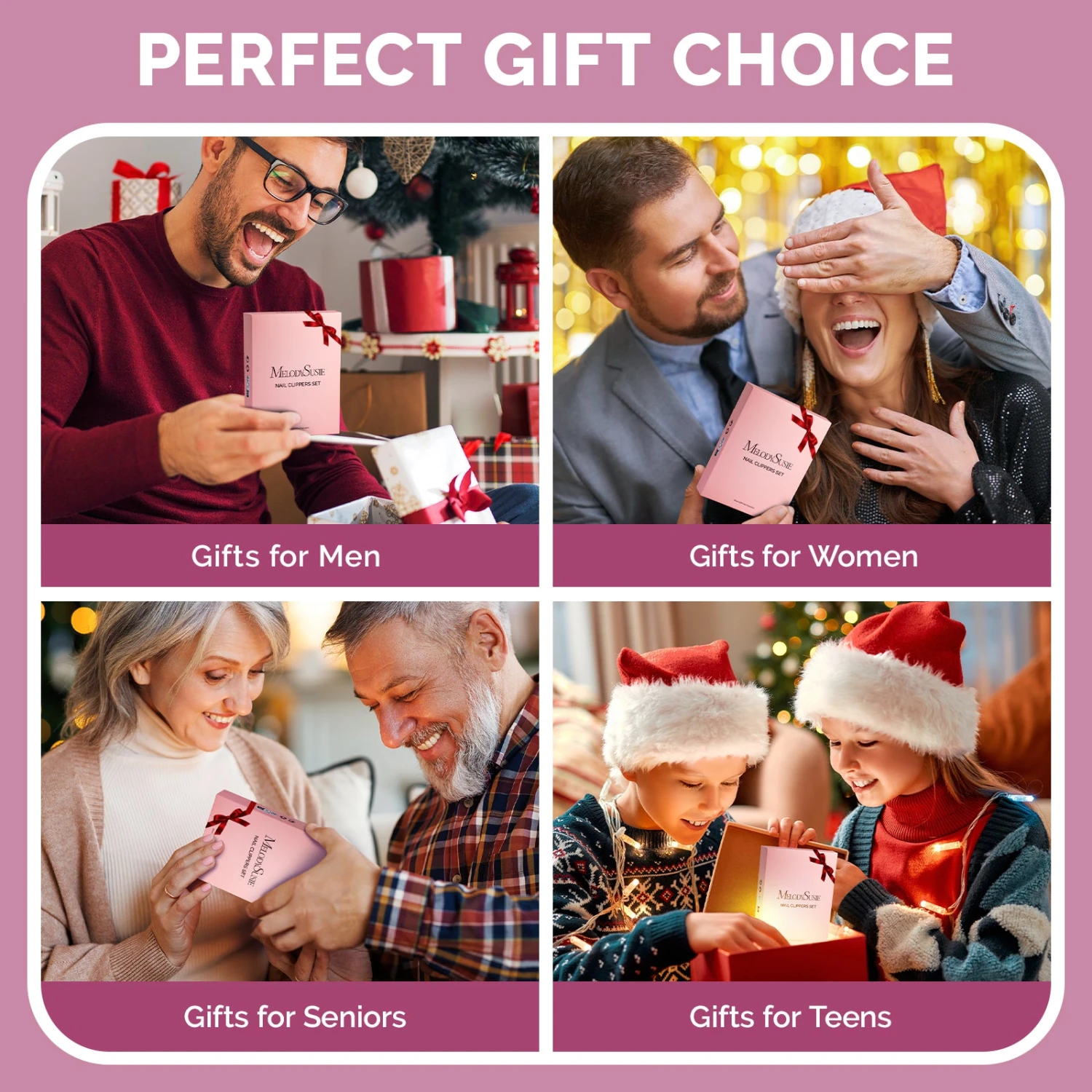 Stainless Steel Nail Clippers 4 In 1 Kit - Pink 9 Stainless Steel Nail Clippers 4 In 1 Kit - Pink - Image 7