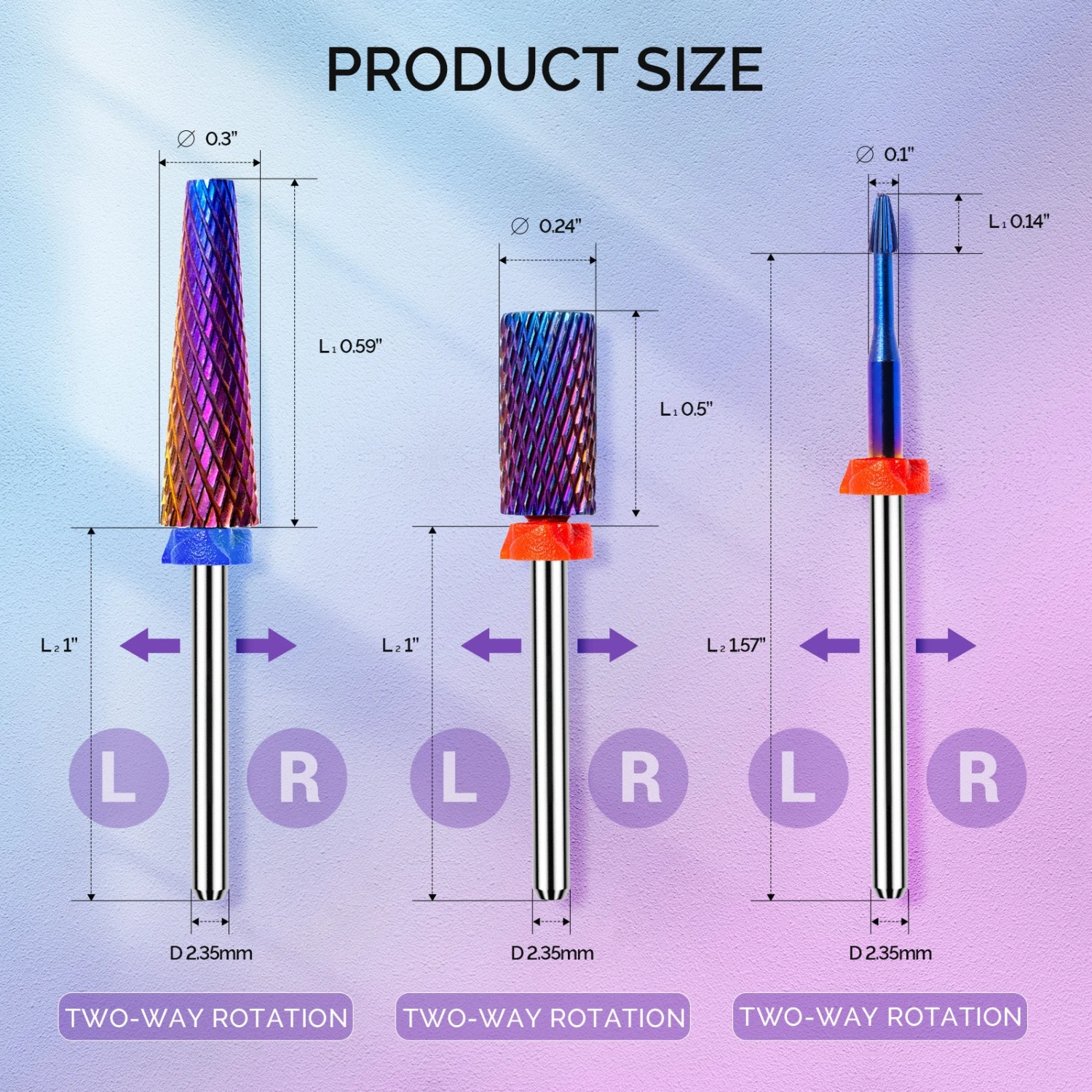 3Pcs Carbide Tungsten Nail Drill Bits Set 13 3Pcs Carbide Tungsten Nail Drill Bits Set - Image 11