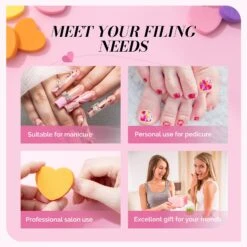 50Pcs Heart Shape Mini Nail Buffer Block 100/180 Grit 21 50Pcs Heart Shape Mini Nail Buffer Block 100/180 Grit -Melody Susie 8 68290ebb 3ae7 4c04 8f52 b0886cfaa520