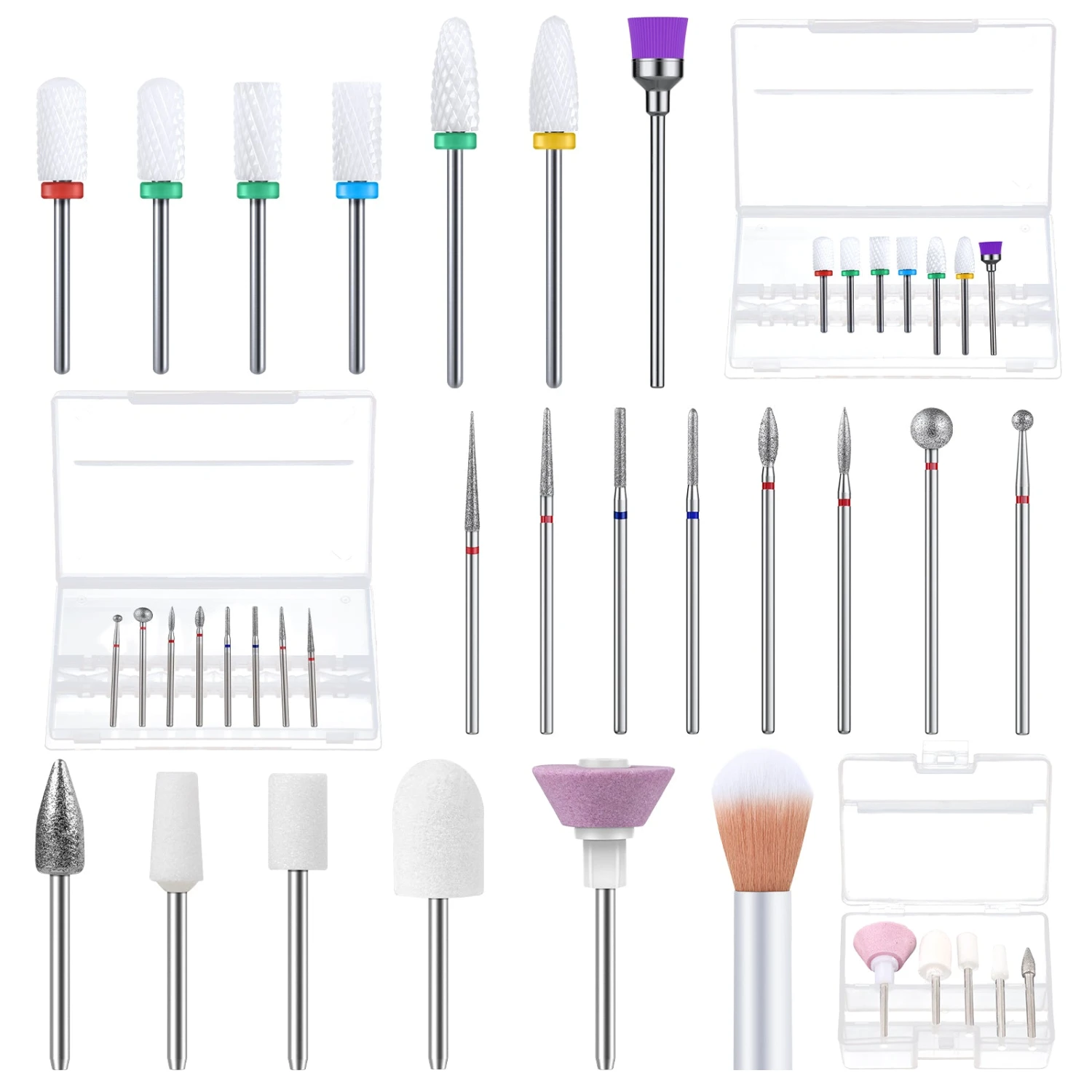 21Pcs Ceramic Diamond Carbide Nail Drill Bits Set 11 21Pcs Ceramic Diamond Carbide Nail Drill Bits Set - Image 9