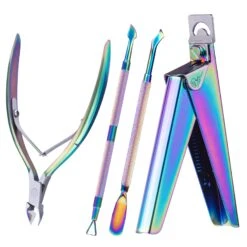 Acrylic Nail Clippers 4 In 1 Kit-Rainbow