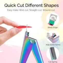 Acrylic Nail Clippers 4 In 1 Kit-Rainbow -Melody Susie A 4pcsColorfulSet 04