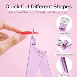 Acrylic Nail Clipper 4 In 1 Kit Pink -Melody Susie A 4pcsPinkSet 04