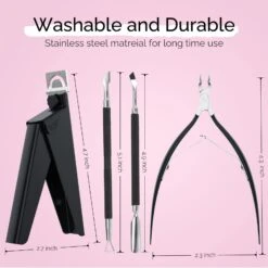 Acrylic Nail Clippers 4 In 1 Kit-Black -Melody Susie B 4pcsBlackSet 03
