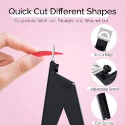 Acrylic Nail Clippers 4 In 1 Kit-Black -Melody Susie B 4pcsBlackSet 04