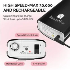 Artemis(SC300I) Rechargeable Nail Drill Sets -Melody Susie Black 03 8a8fc14c 32ce 4494 95f2 26bb6e2dda6f