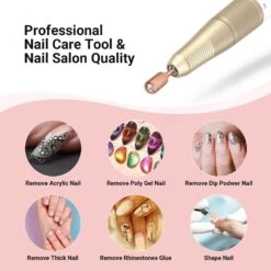 Crystal Top Large Barrel Carbide Nail Drill Bit (Rose-Gold) -Melody Susie Coarse CCrystalRoseGold 07