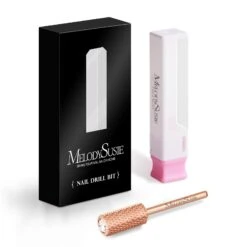 Crystal Top Large Barrel Carbide Nail Drill Bit (Rose-Gold) -Melody Susie Coarse CCrystalRoseGold 08