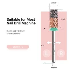 Large Tapered Barrel Tungsten Carbide Nail Drill Bits -Melody Susie Coarse CTaperedBarrelBit 05