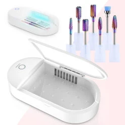 Colorful Tungsten Carbide Nail Drill Bits Set (7pcs) -Melody Susie Colorful Tungsten Carbide Nail Drill Bits Set Sanitizer Box 01