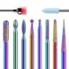 Colorful Diamond Cuticle Nail Drill Bits Set 10Pcs 1 Colorful Diamond Cuticle Nail Drill Bits Set 10Pcs -Melody Susie ColorfulDiamondCuticleNailDrillBitsSet10Pcs1