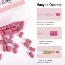 Crystal Top Barrel Shaped Mandrel Bit -Melody Susie CrystalTopMandrelBitRosePink 03