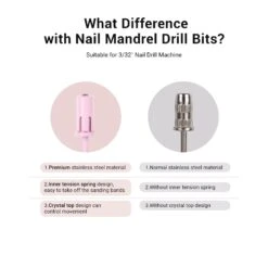 Crystal Top Barrel Shaped Mandrel Bit -Melody Susie CrystalTopMandrelBitRosePink 04