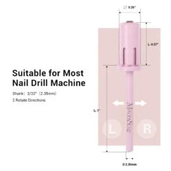 Crystal Top Barrel Shaped Mandrel Bit -Melody Susie CrystalTopMandrelBitRosePink 05