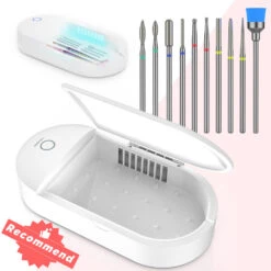 Sanitizer Box Diamond Cuticle Bits Set