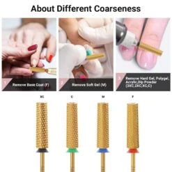 Super Long Tapered Tungsten Carbide Nail Drill Bits -Melody Susie ExtraCoarse XCGold 04 57f08828 e12b 48c7 b106 4e936ace5bfc