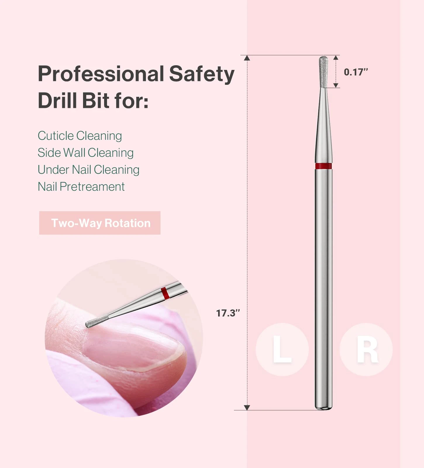 Pear Shape Carbide Diamond Under Nail Cleaner Nail Drill Bit 5 Pear Shape Carbide Diamond Under Nail Cleaner Nail Drill Bit - Image 3