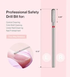3mm Rounded Top Barrel Carbide Diamond Under Nail Cleaner Nail Drill Bit 22 3mm Rounded Top Barrel Carbide Diamond Under Nail Cleaner Nail Drill Bit -Melody Susie Fine F3mmRoundedTopBarrelCuticleBit 5