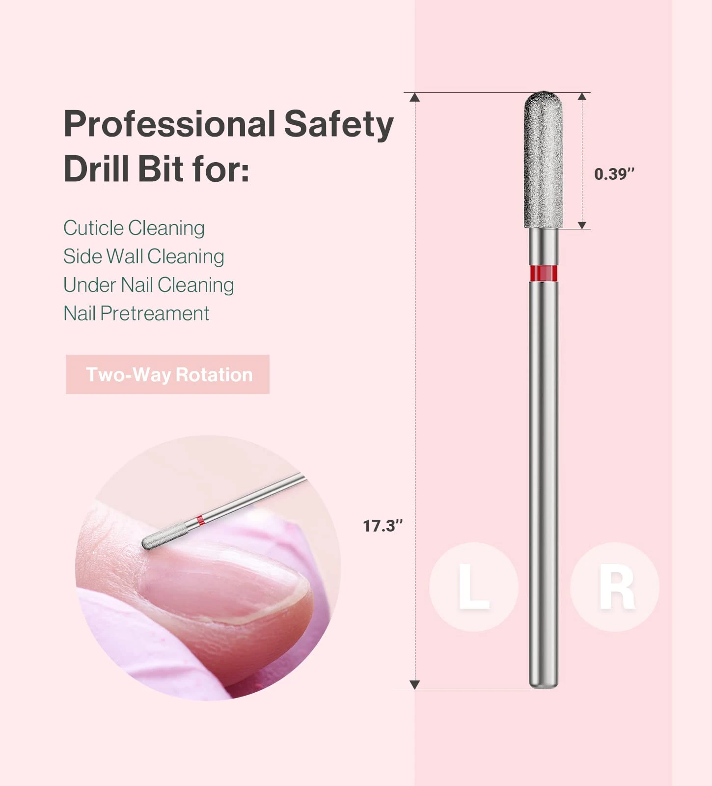 3mm Rounded Top Barrel Carbide Diamond Under Nail Cleaner Nail Drill Bit 7 3mm Rounded Top Barrel Carbide Diamond Under Nail Cleaner Nail Drill Bit - Image 5