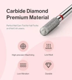 3mm Rounded Top Barrel Carbide Diamond Under Nail Cleaner Nail Drill Bit 23 3mm Rounded Top Barrel Carbide Diamond Under Nail Cleaner Nail Drill Bit -Melody Susie Fine F3mmRoundedTopBarrelCuticleBit 6