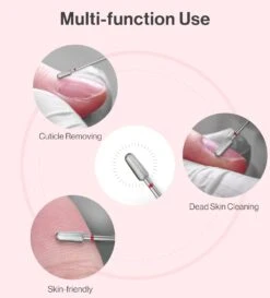 5mm Round Tapered Carbide Diamond Under Nail Cleaner Nail Drill Bit -Melody Susie Fine F5mmRoundTaperedCuticleBit 05