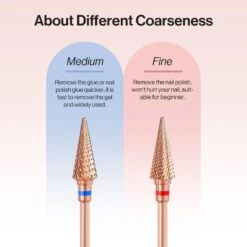 Tapered Nib Multi-function Carbide Tungsten Nail Drill Bit -Melody Susie Fine FRoseGold 04