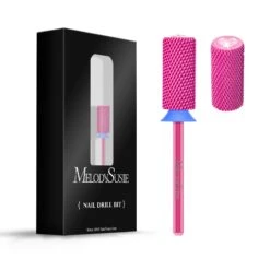 Crystal Top Pink Heart Shape Tungsten Carbide Nail Drill Bit -Melody Susie M PINK