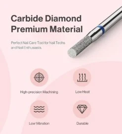 2mm Barrel Shape Carbide Diamond Under Nail Cleaner Nail Drill Bit 21 2mm Barrel Shape Carbide Diamond Under Nail Cleaner Nail Drill Bit -Melody Susie Medium M2mmBarrelCuticleBit 04