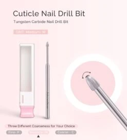 Tungsten Carbide Cuticle Cleaner Nail Drill Bit -Melody Susie Medium MCuticleBit 02