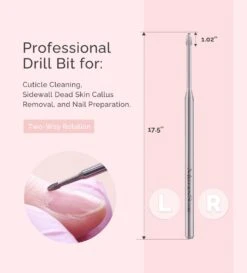 Tungsten Carbide Cuticle Cleaner Nail Drill Bit -Melody Susie Medium MCuticleBit 03