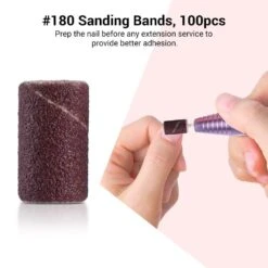 Colorful 100pcs Professional Sanding Bands With Mandrel Drill Bit -Melody Susie MelodySusie100pcsProfessionalSandingBandsfornaildrill 180GritEfileSandingPieceSet 4 104ee9a8 42eb 43ab 9f8a c0f403136d6e