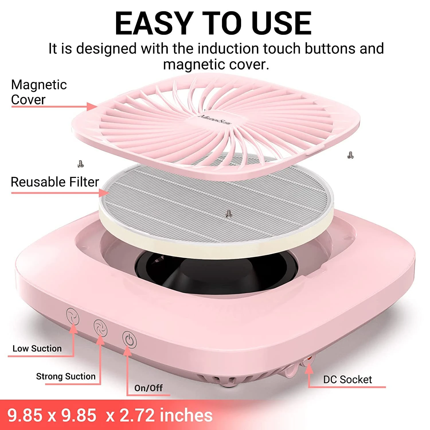 Nail Dust Collector-Pink 6 Nail Dust Collector-Pink - Image 4