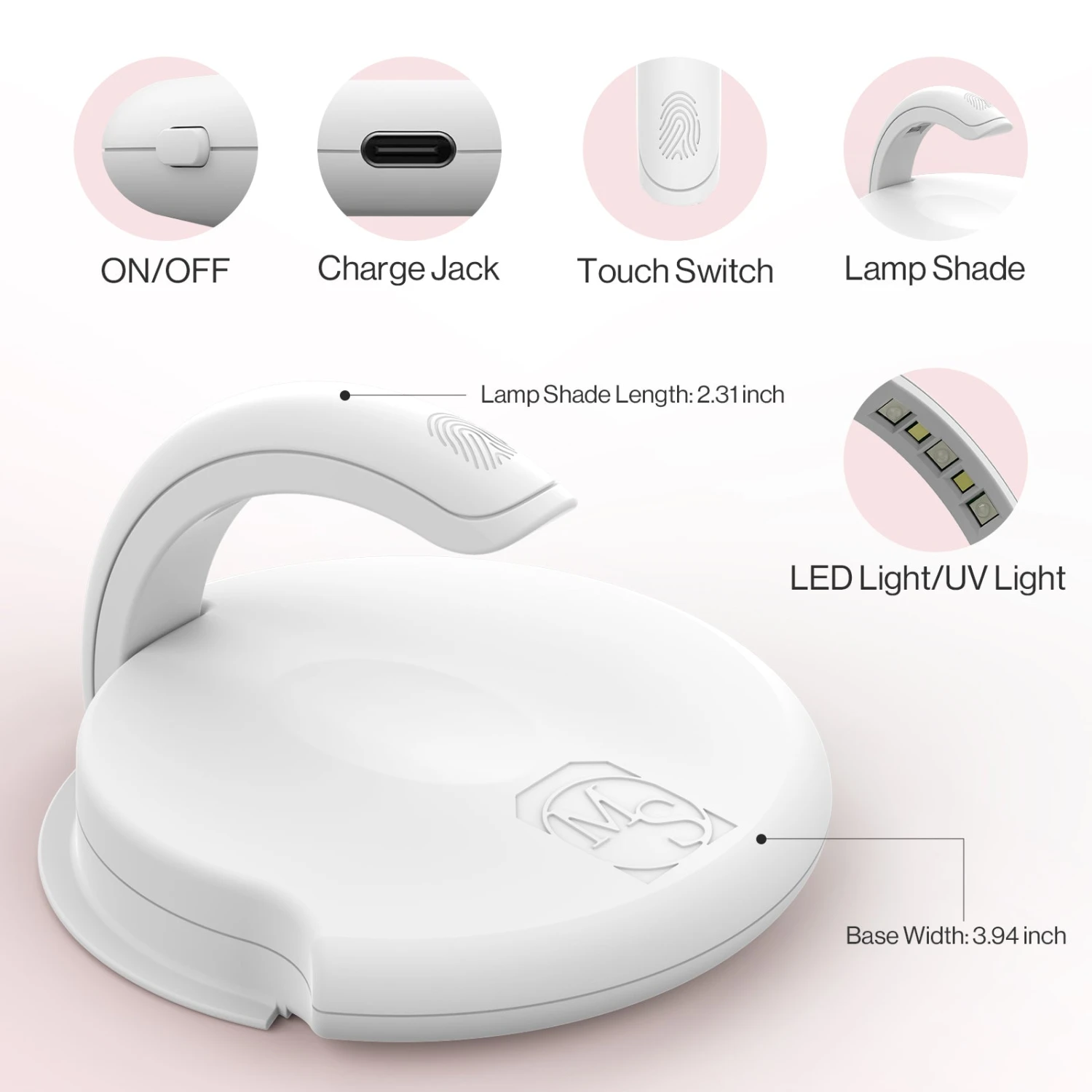 Rechargeable P-Art05M Mini 2 In 1 LED/UV Nail Art Lamp 4 Rechargeable P-Art05M Mini 2 In 1 LED/UV Nail Art Lamp - Image 2