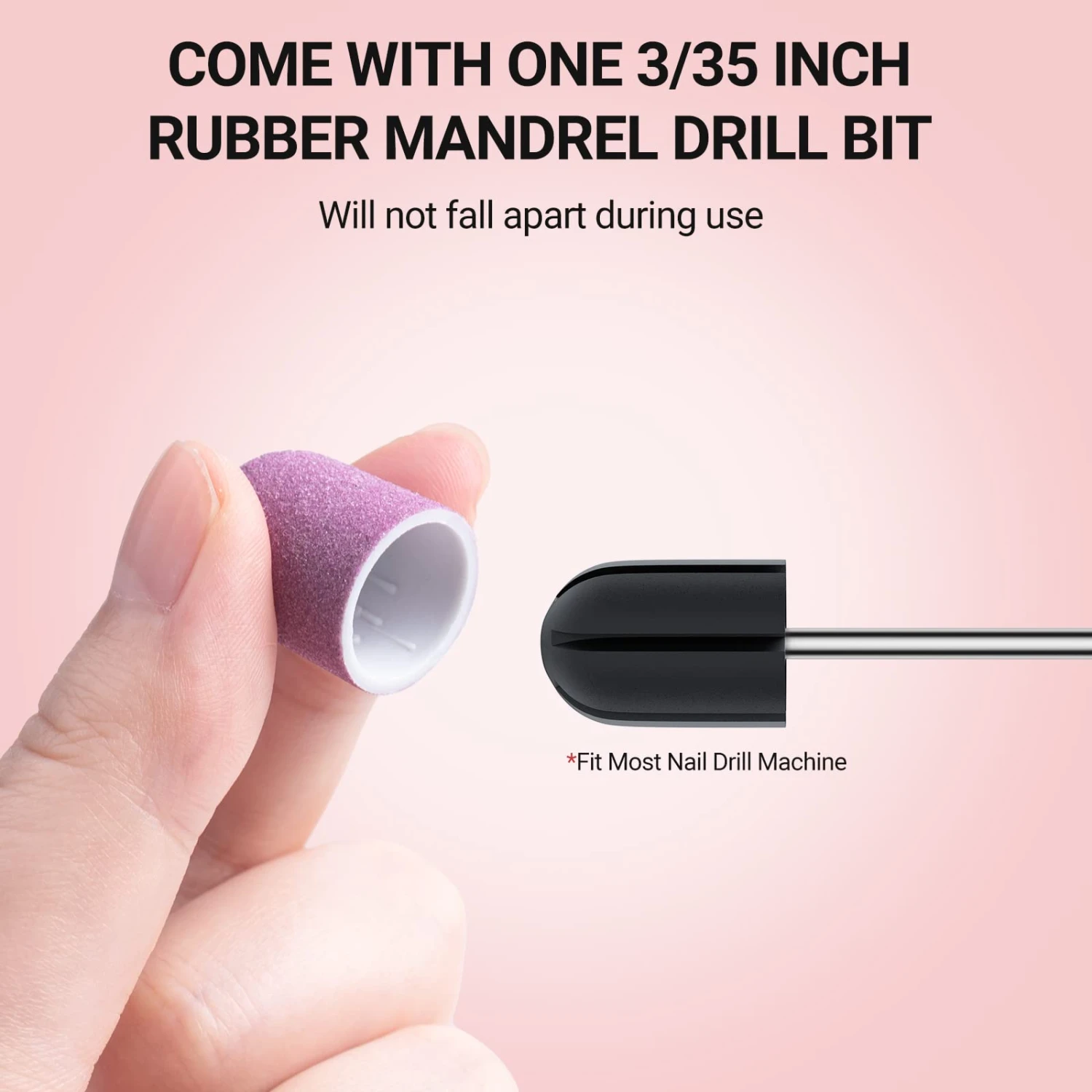 Nail Sanding Caps With A Rubber Mandrel Bit Purple - 13mm 5 Nail Sanding Caps With A Rubber Mandrel Bit Purple - 13mm - Image 3