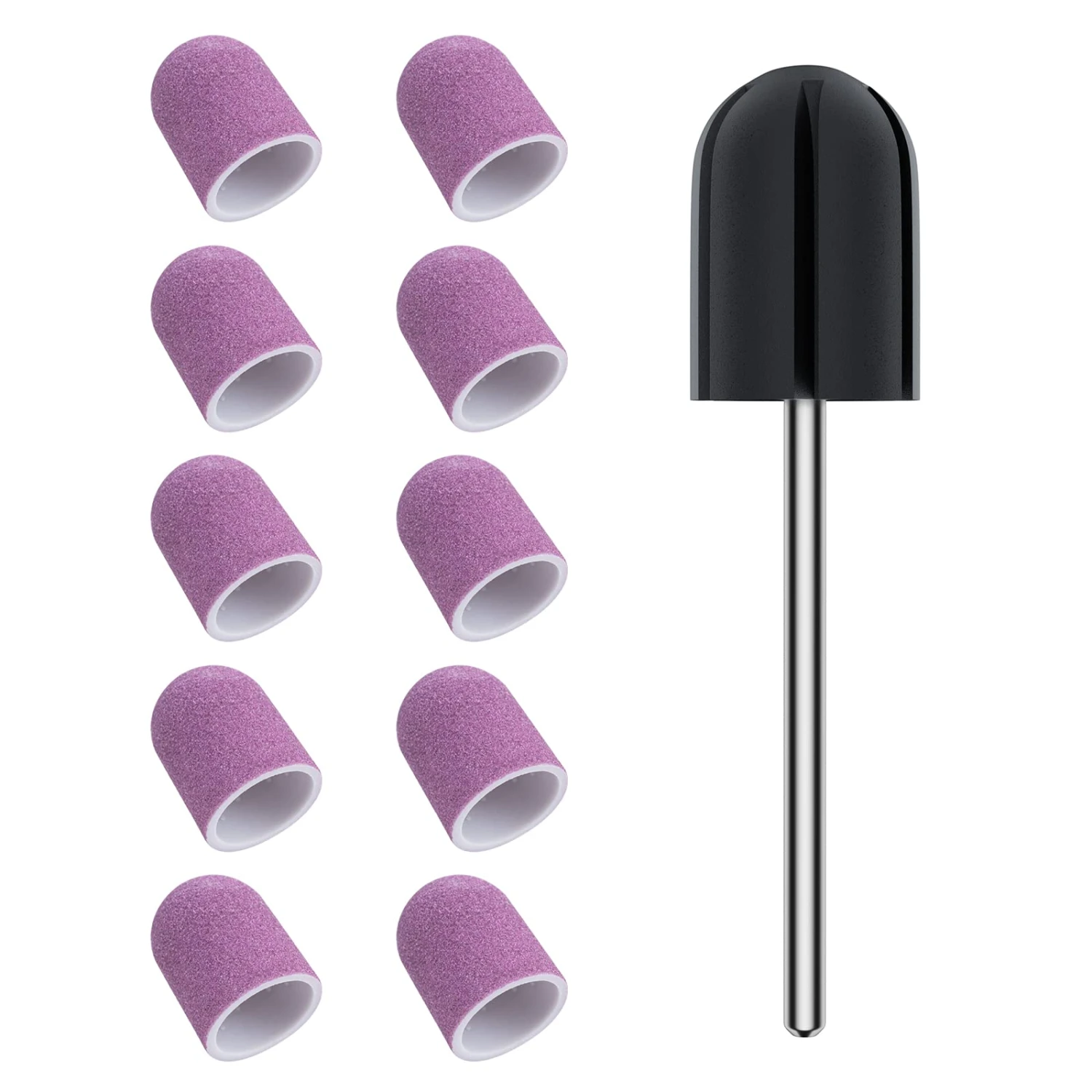 Nail Sanding Caps With A Rubber Mandrel Bit Purple - 13mm 9 Nail Sanding Caps With A Rubber Mandrel Bit Purple - 13mm - Image 7