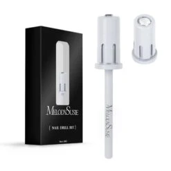 Crystal Top Barrel Shaped Mandrel Bit -Melody Susie SKU 05 CrystalTopMandrelBitWhite